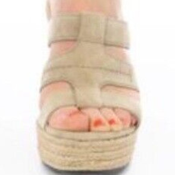 Brand New Women's UGG Tawnie Wedge Suede Espadrilles Sandals - Picture 13 of 16